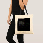 JavaScriptおもしろい開発者コーヒー関数走 トートバッグ (正面(商品))