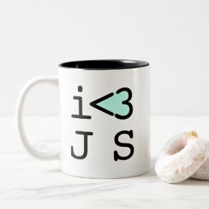 JavaScriptのコーヒー・マグ(#c0ffeeの壊れ目) ツートーンマグカップ