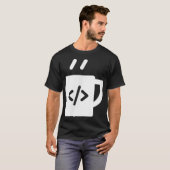 JavaScriptコードコーヒー開発者プログラマ Tシャツ (正面フル)