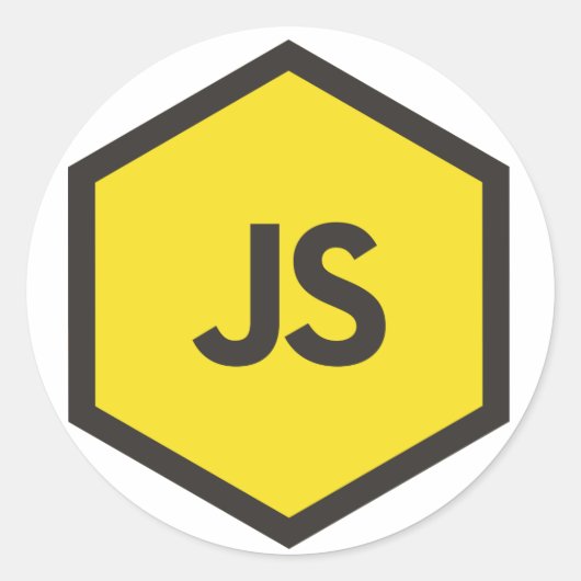 Javascriptステッカー – jsステッカー ラウンドシール (正面)