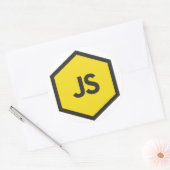 Javascriptステッカー – jsステッカー ラウンドシール (封筒)