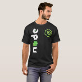 JavaScriptプログラマJSノードTee PC開発者 Tシャツ (正面フル)