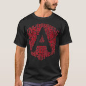 Javascriptプログラム用Angularjs wordcloud Tシャツ (正面)