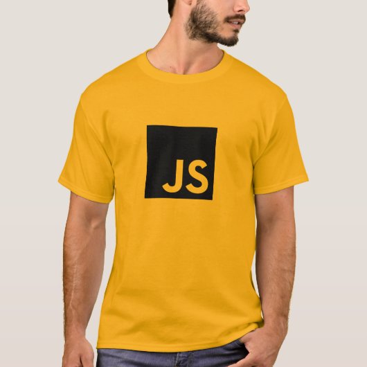 JavascriptロゴTシャツ(金ゴールド) Tシャツ (正面)