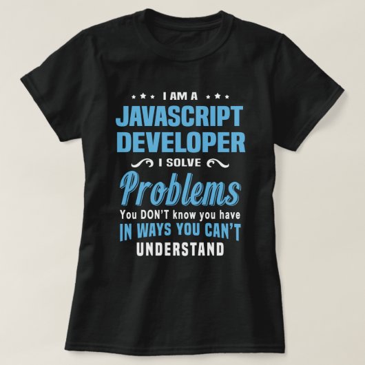 JavaScript開発者 Tシャツ (デザイン正面)