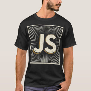 JavaScript レトロ プログラミング Tシャツ