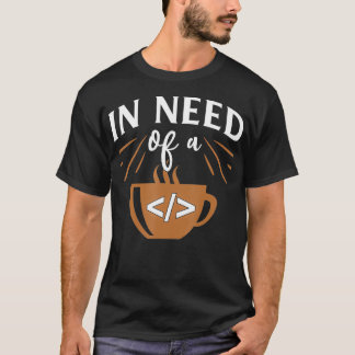 Javascript Coffee Cおもしろいをコードするコンピュータ・エンジニア Tシャツ
