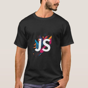 JavaScript JS ロゴ モダン アブストラクト Web 開発者 T Tシャツ