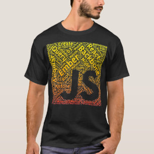 JavaScript Shirt JSフレームワークオレンジ黄色のグラディ Tシャツ