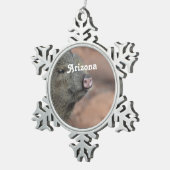 Javelina スノーフレークピューターオーナメント (右)