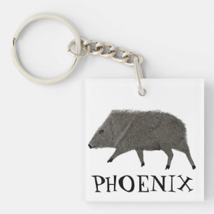 Javelina PHOENIXデザート野生動物ペカリー自然 キーホルダー