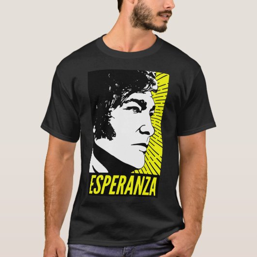 Javier Milei Esperanza Poster Tシャツ (正面)