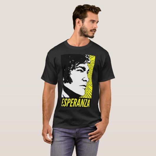 Javier Milei Esperanza Poster Tシャツ (正面フル)