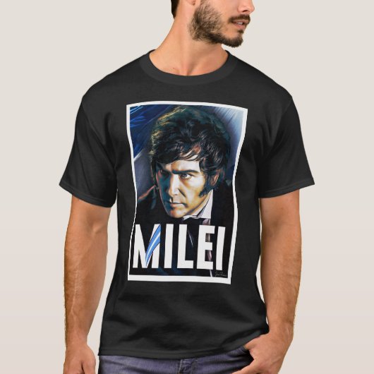 Javier Milei Presidente 2023ポスター Tシャツ (正面)