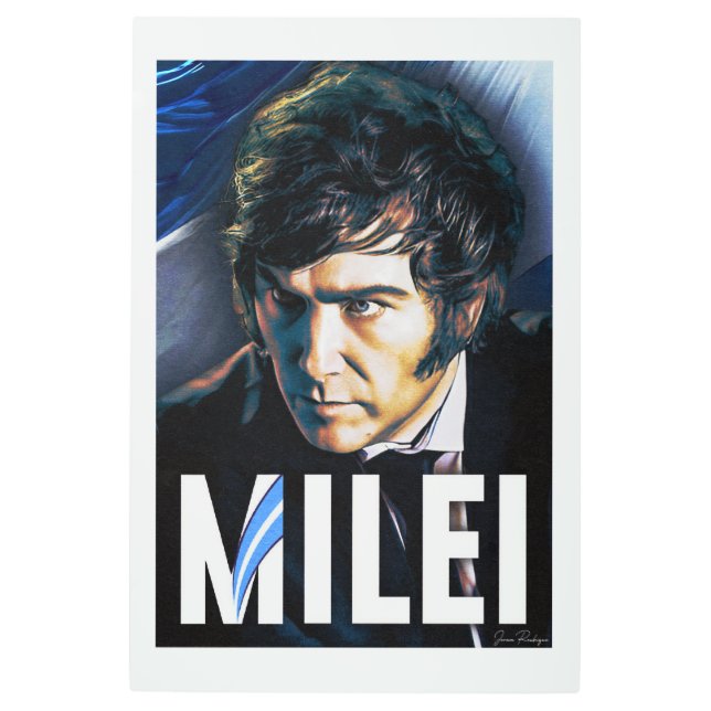 Javier Milei Presidente Argentina 2023金属芸術 メタルプリント (正面)