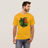Javisは食べます世界のTシャツ(金ゴールド)を Tシャツ (正面フル)