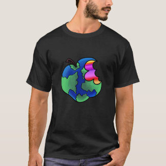 Javisは食べます世界のTシャツ(黒)を Tシャツ