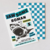 Jaw-Some Shark Birthday Invitation 招待状