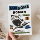 Jaw-Some Shark Birthday Invitation 招待状