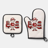 Jawad and hadi 鍋つかみ&鍋敷きセット (正面)