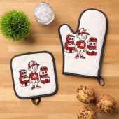 Jawad and hadi 鍋つかみ&鍋敷きセット (トップダウン)