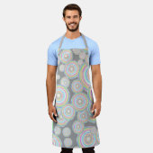 Jawbreakerスライス飴シームレスパターン エプロン (着用した状態)