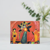 Jawlensky -日本の花、カラフル絵画ズ カード (スタンド正面)