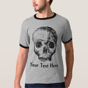 Jawless黒い頭骨 Tシャツ