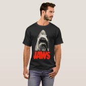 JAWS – ホワイ素晴らしトシャークステッカー Tシャツ (正面フル)