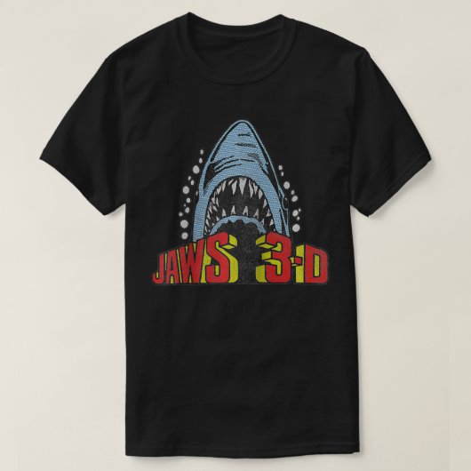 Jaws Retro 3D Poster Tシャツ (デザイン正面)