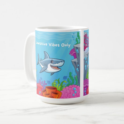 Jawsitive Vibes Only Coffee Mug コーヒーマグカップ (正面左)