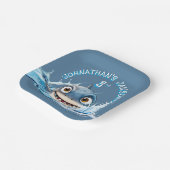 Jawsome Shark Plate | 幼児のブルー誕生日 ペーパープレート (傾斜あり)