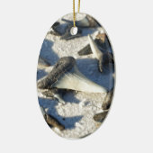 Jaxのビーチからの鮫の歯 セラミックオーナメント (左)