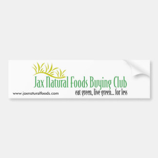 Jaxの自然な食糧バンパーステッカー1 バンパーステッカー