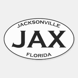 JAX – フロリダ州ジャクソンビル 楕円形シール