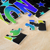 「JAXON」名、おもしろい「ハッピーバースデー」 ジグソーパズル (側面)