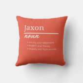 Jaxon、男の子パーソナライズされた名の定義 クッション (裏面)