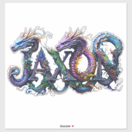 JAXON | 神秘的なドラゴンアルファベット シール