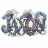 JAXON | 神秘的なドラゴンアルファベット シール (正面)