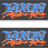 Jaxon Vorname Name Graffiti Aufkleber Sticker シール (正面)