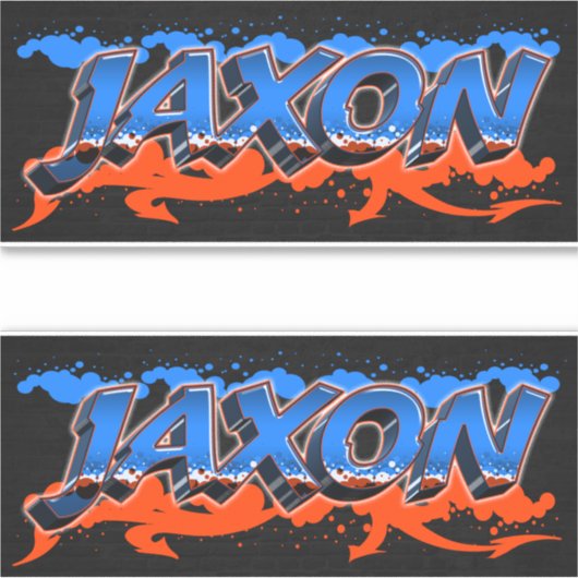 Jaxon Vorname Name Graffiti Aufkleber Sticker シール (正面)