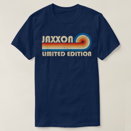 JAXXON名パーソナライズされたおもしろいレトロヴィンテージ誕生 Tシャツ (デザイン正面)