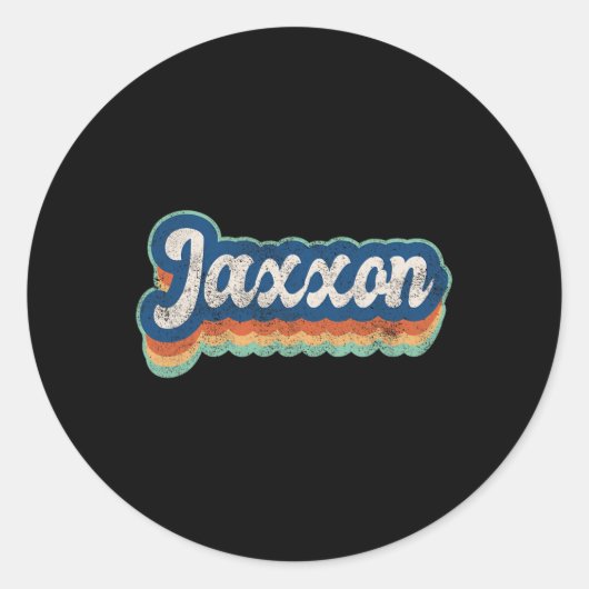 Jaxxon少年ヴィンテージスタイル70s 80s人 ラウンドシール (正面)