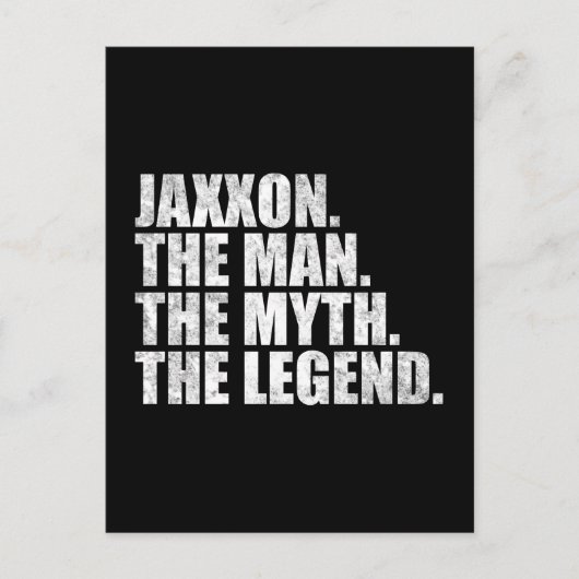 Jaxxon name, Jaxxon The Man The Myth The Legend ポストカード (正面)