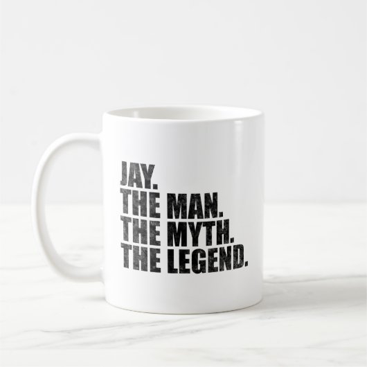 Jayという名の人、Jayという男、神話、伝説 コーヒーマグカップ (左)