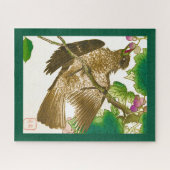 Jay日本ののスケッチオンアブドウつる植物 ジグソーパズル (横)