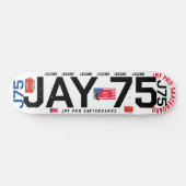 JAY 75 JMT 8 1/4" スケートボードデッキ (横)
