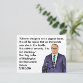 Jay Inslee引用文第2次民主党討論会 ポストカード (スタンド正面)