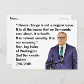 Jay Inslee引用文第2次民主党討論会 ポストカード (正面/裏面)