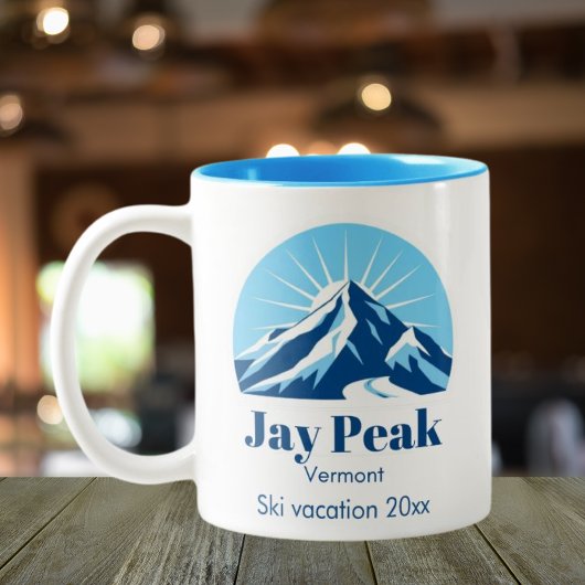 Jay Peak Vermont USA coffee cup mug ツートーンマグカップ